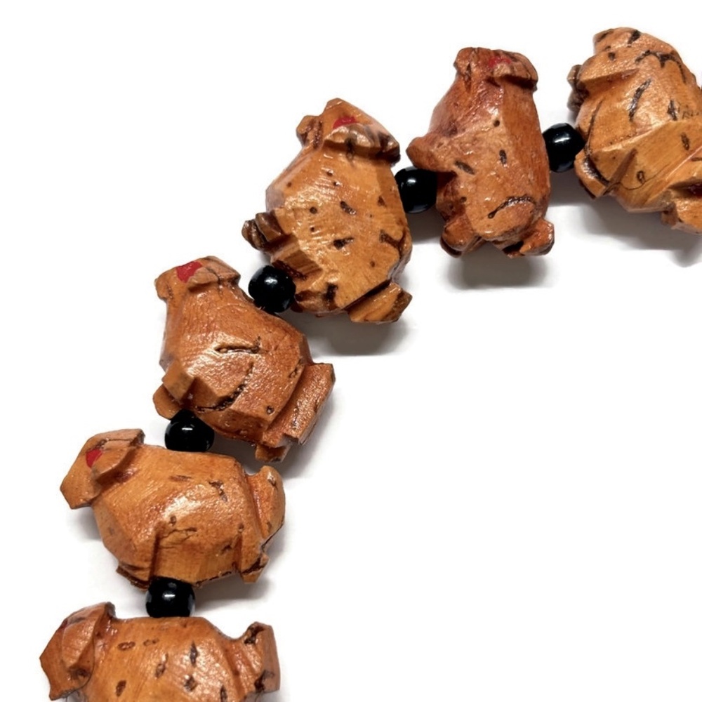 As Low As $2 Hand Carved Wood Lamb Beads  (10)